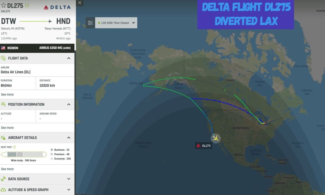 Delta Flight DL275 Diverted LAX